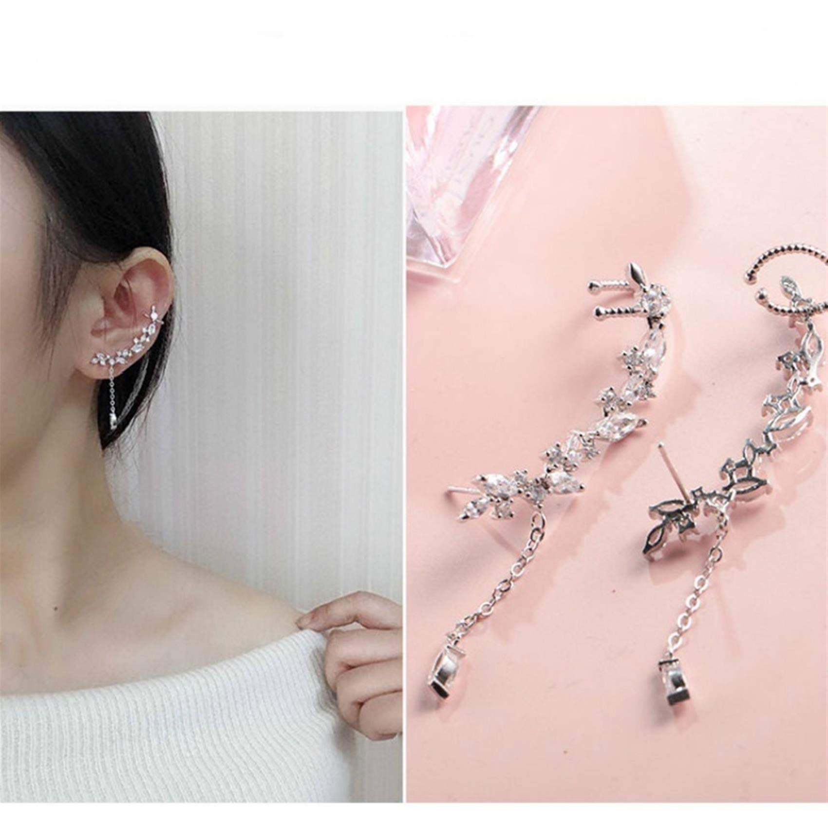 Amazon.co.jp: JIOLK 片耳用 イヤーフック イヤリング ピアス 