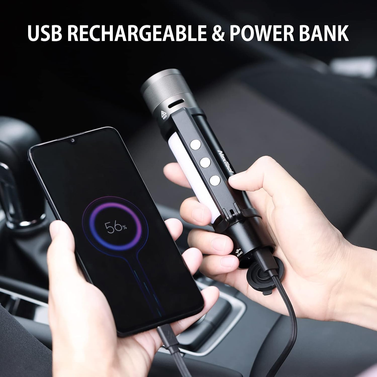 USB Rechargeable & Power Bank Function