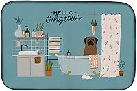 Vista 470 de Caroline's Treasures CK7824DDM - Tapete absorbente para secado de platos con diseño de bulldog inglés, rojo y blanco, para encimera de cocina, 14 x