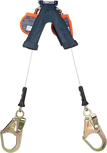 Miniatura 9 de 3M DBI-SALA Nano-Lok Edge Línea de vida personal retráctil de doble pierna 3500276, cable, gancho de bloqueo de barra de refuerzo de acero, 8 pies,