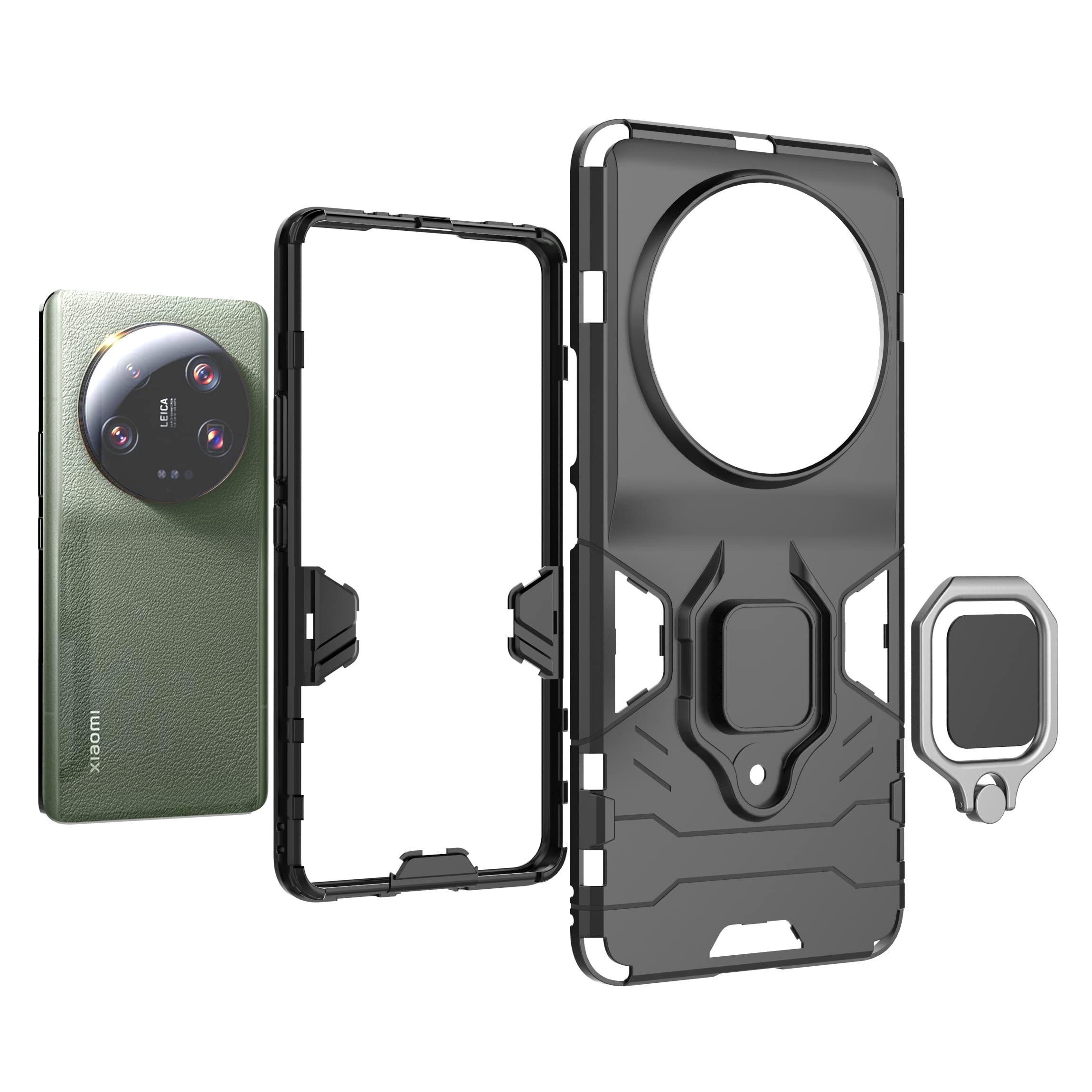 Per Xiaomi 12T/12T Pro 5G Custodia,Anello Armatura Supporto Antiurto Telefono