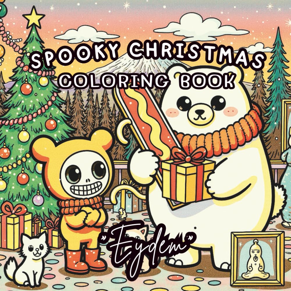 Holly Jolly Spooks: Festive Cute-and-Creepy Scenes to Color This Christmas