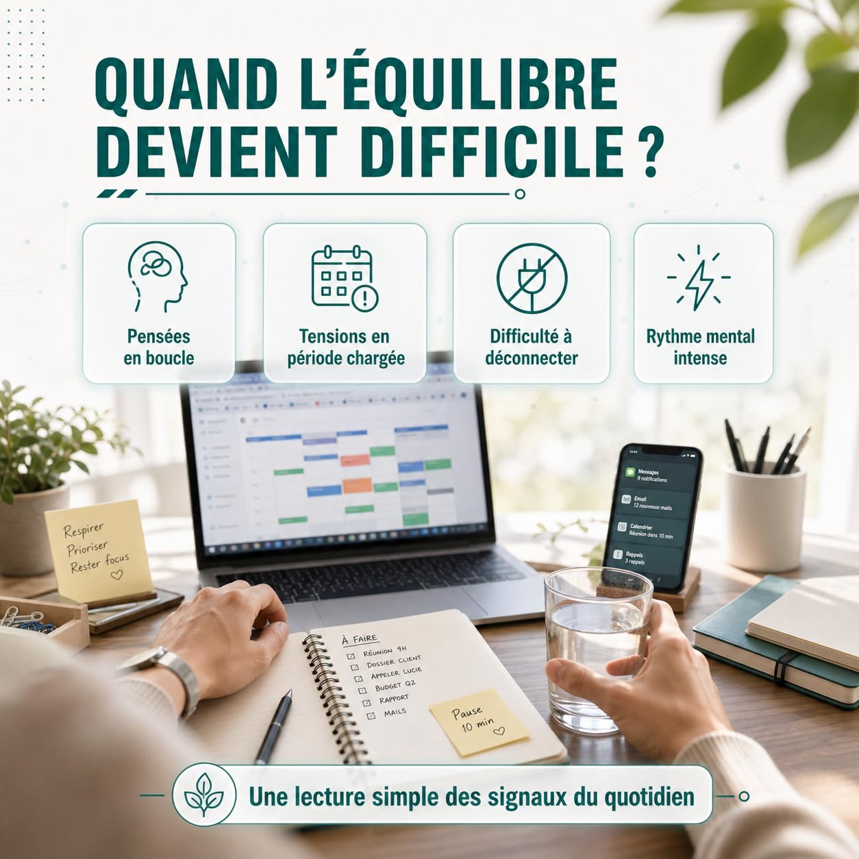 Calme & Sérénité | Ashwagandha + Safran + Griffonia 5-HTP + Rhodiola + Mélisse - Stress Anxiété Angoisse | 40 Gélules Végétales - Essence Pure Api-Nature