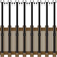 Vista 14 de AILBTON Paquete de 2 postes de luz de 10 pies, postes de luz para luces exteriores, postes de luz al aire libre con tenedor, soporte de poste