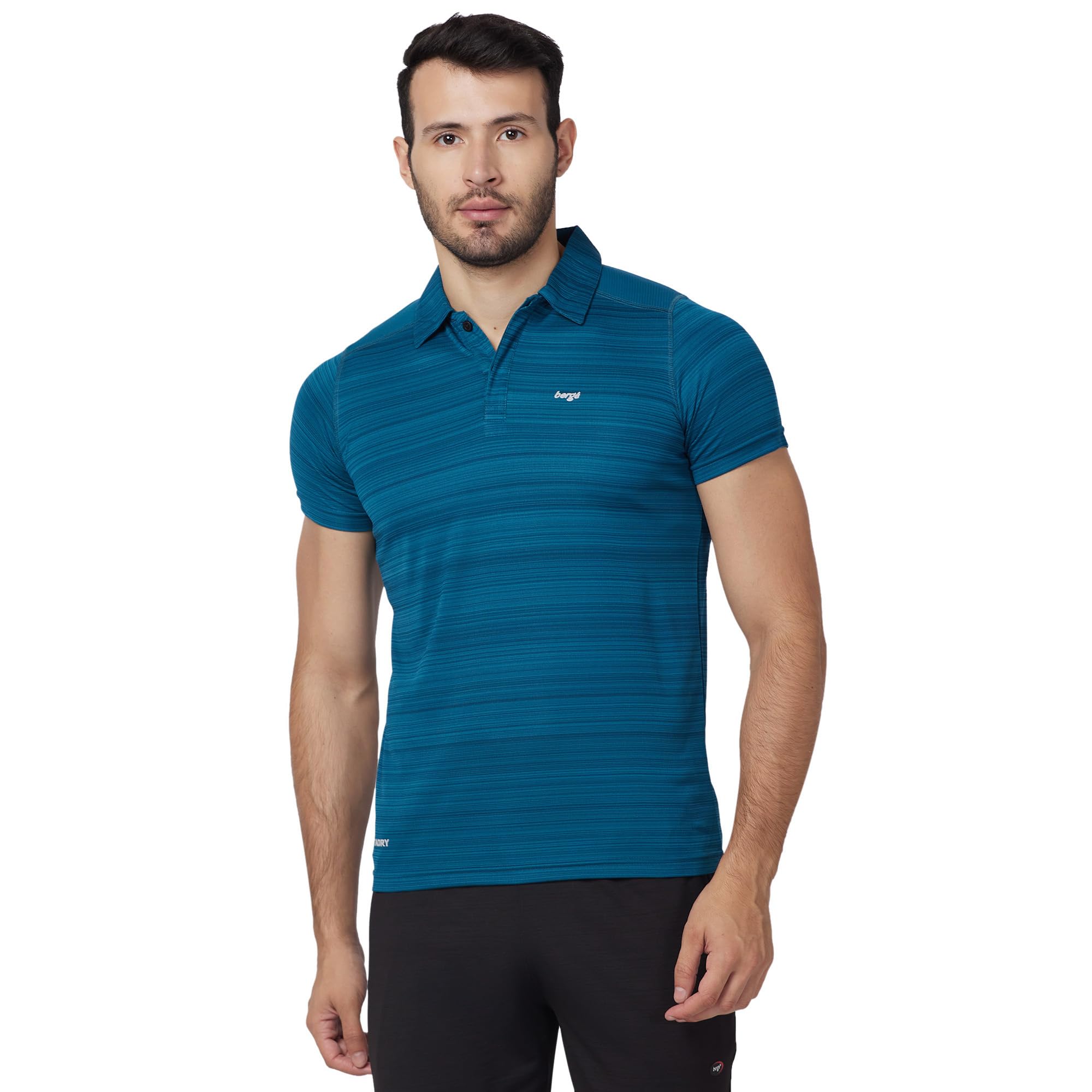 berge' Mens Polyester Dry Fit Collar Wave Stripe Polo Tshirts for Men, Quick Drying & Breathable Fabric, Gym Wear & Workout Tees|Collar Tshirt for Men|Slim Fit Half Sleeve Tshirt|Polo Neck Tshirts-picture-24