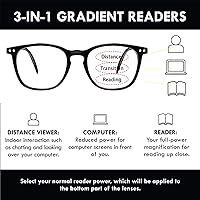 Vista 5 de VIDEBLA Gafas de lectura progresivas multienfoque con bloqueo de luz azul para mujeres/hombres, lectores de computadora con bisagra de resorte