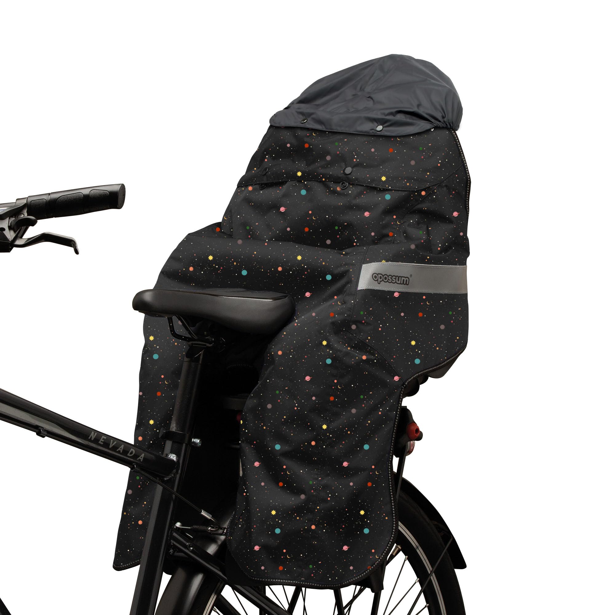 TAAC Opossum Magic termoguscio Compatibile con seggiolini Posteriori da Bicicletta. Copertina Termica Bimbi da 68 a 104cm e da 9 a 22kg. Guscio Termico Universale Antivento ed Impermeabile. Galaxy