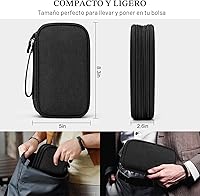 Vista 2 de FYY Organizador para cosas electrónicas, para viajes, para cables, cargadores, celular y auriculares, estuche portátil, impermeable, doble capa