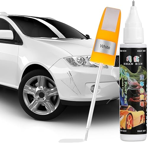 Miniatura 1 de Pintura blanca de retoque para automóviles, pintura de retoque automotriz rápida y fácil, bolígrafo de pintura 2 en 1, removedor de arañazos de