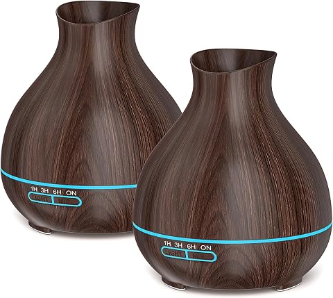 Aromatherapy Essential Oil Diffusers, 2 Pack, 550ml Large Capacity Ultrasonic Hu