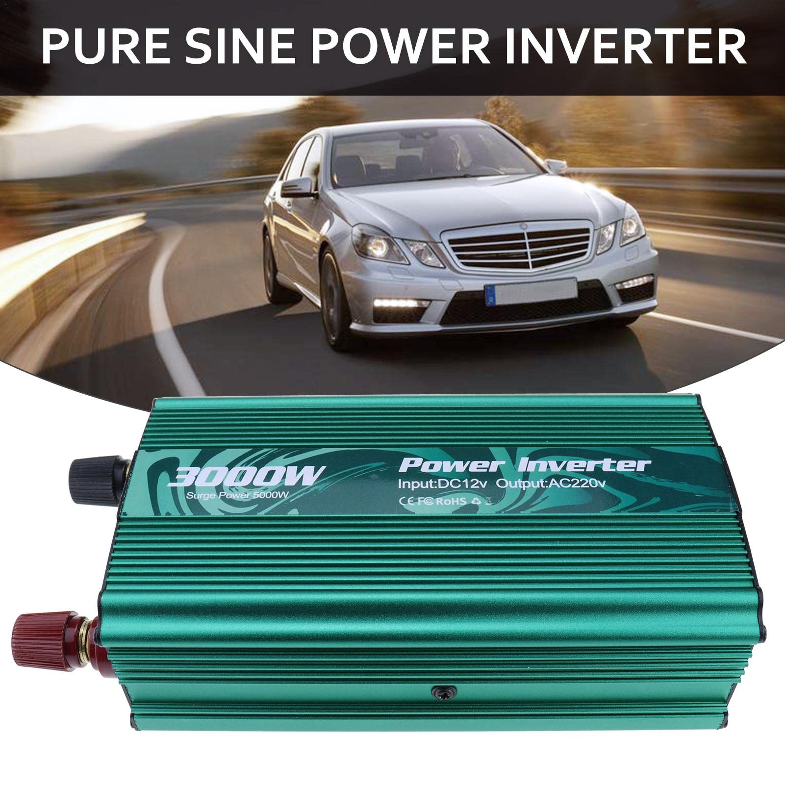 Inversor de 3000 W – DC 12 V a CA 110 V 220 V – Inversor Onsinusoidal modificada – Voltaje de coche adaptador solar para coche camión RV