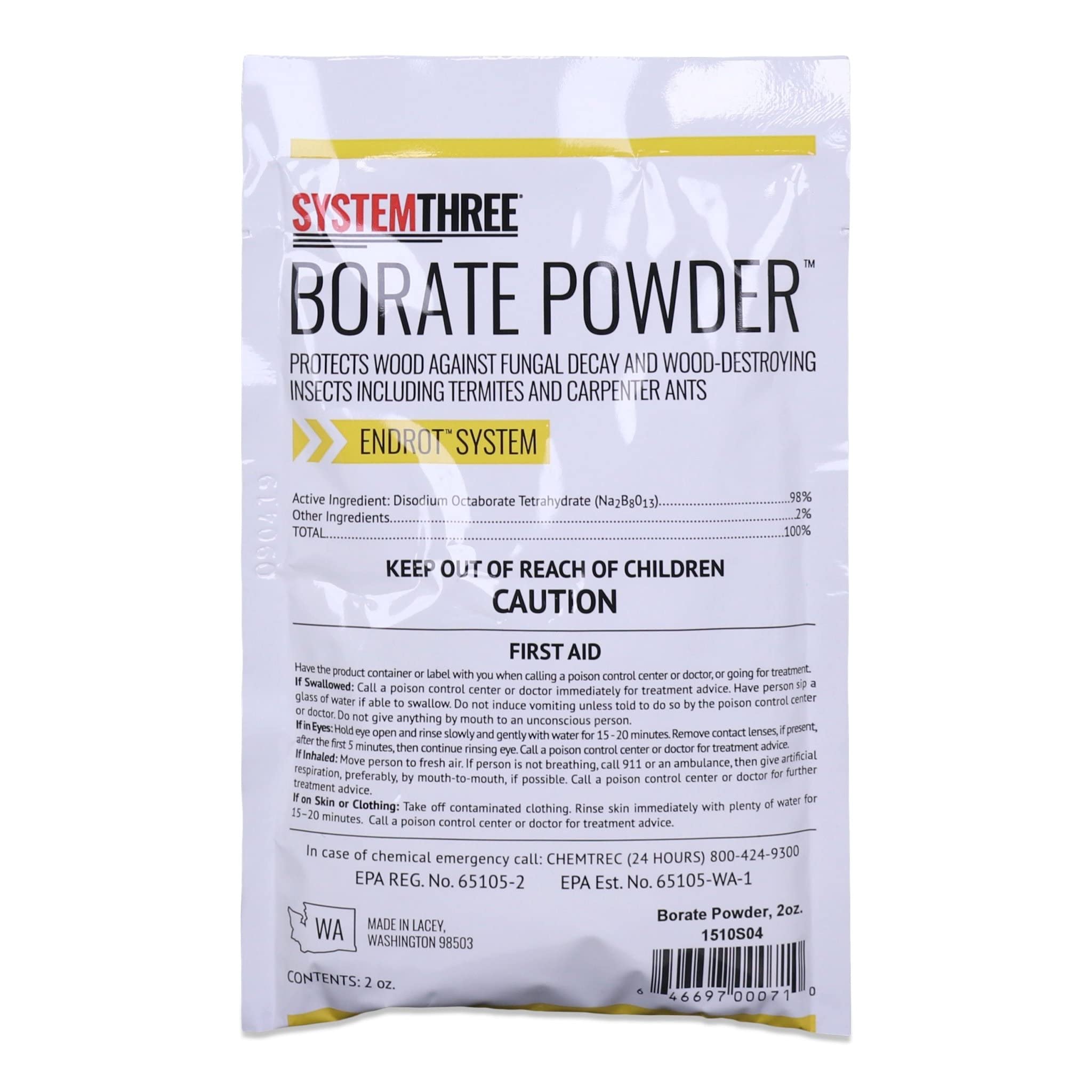 System Three Resins 1510S04 System Three EndRot Borate Powder, White, 2 Oz.