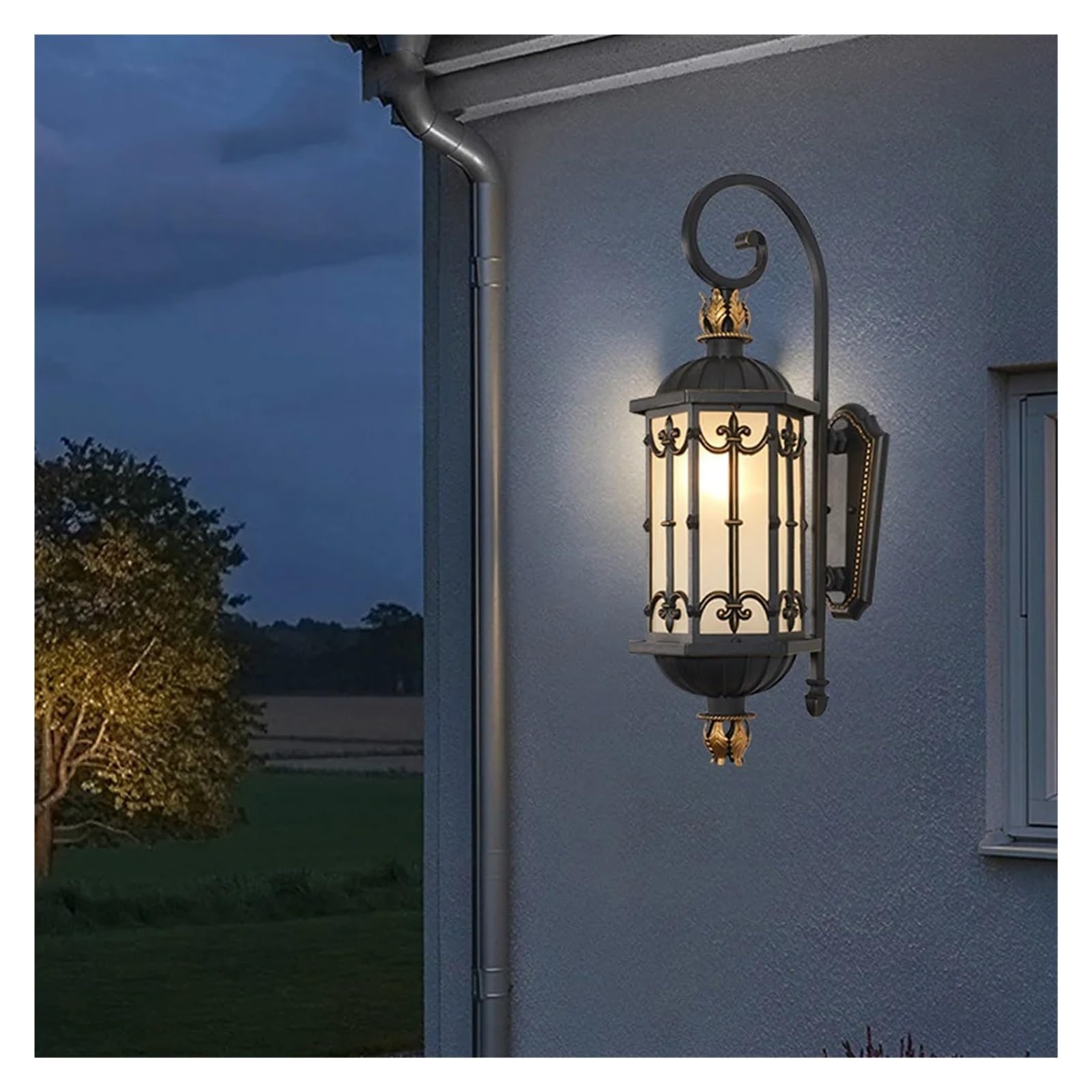 Grande Applique Murale d'extérieur Compatible avec façade de Maison, Porche, Villa, Jardin, Style Vintage, étanche et Luxueuse