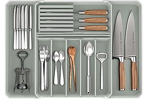 Silverware Drawer Organizer - Expanding Kitchen Drawer Organizer