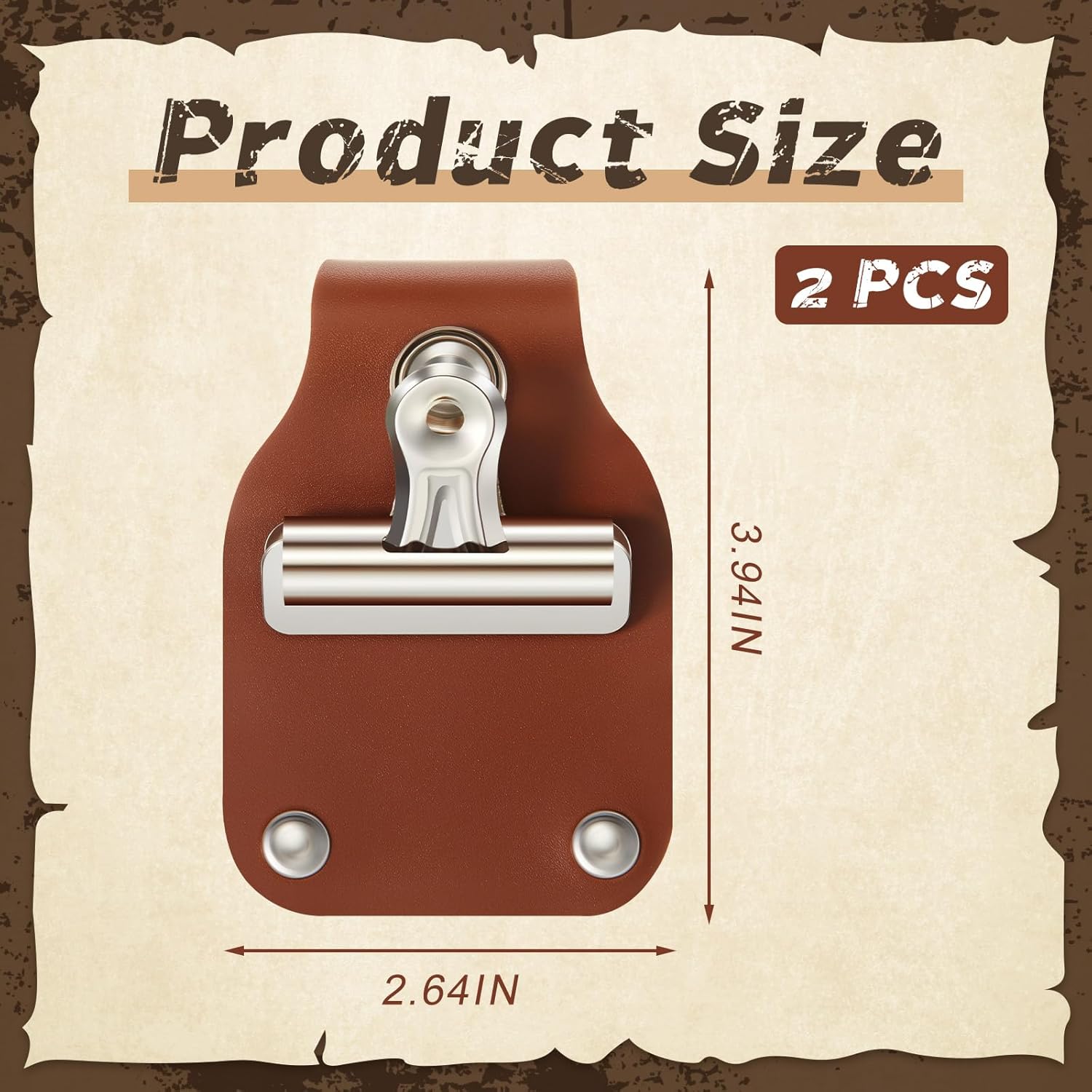 Abbylike Livestock Show Number Holder Leather Horse Show Number Holder, 3.94 x 2.64 Inches