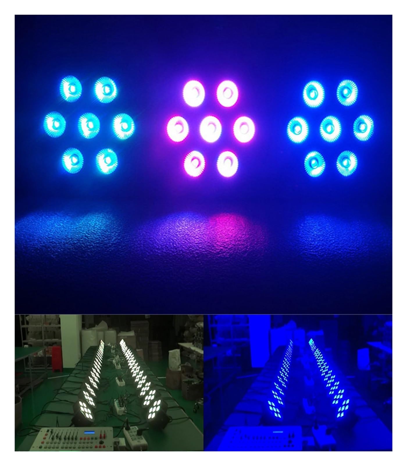 Luci da palcoscenico, LED Par 7x12W RGBW 4IN1 Illuminazione professionale for effetto palcoscenico Atmosfera di discoteca DJ Music Party Club Dance Floor