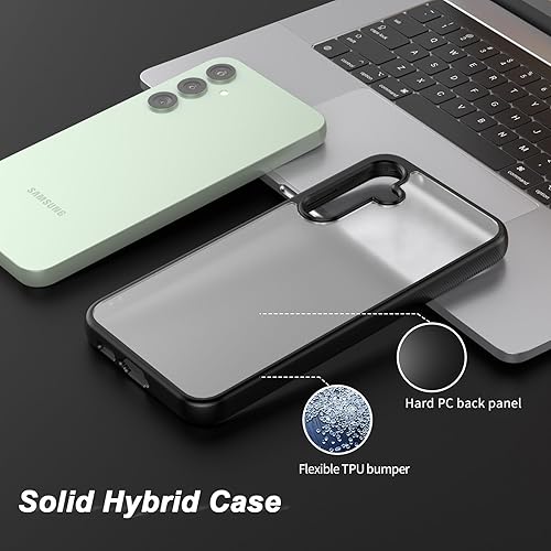 Miniatura 4 de Foluu Funda delgada para Samsung Galaxy S23 FE 2023 - Parte trasera de policarbonato duro y parachoques de TPU suave, funda protectora a prueba de