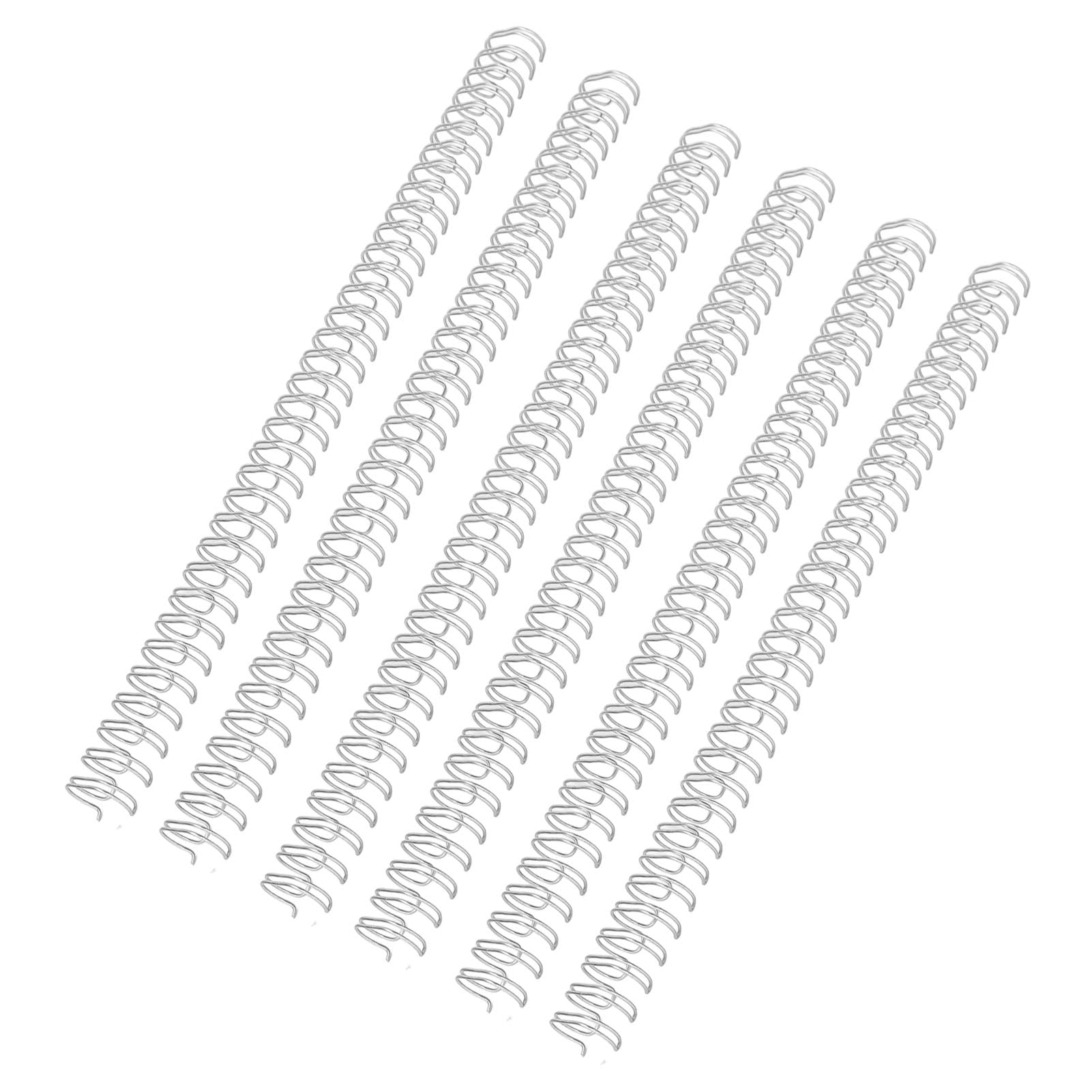 Spiralbindungsspulen, Doppeldraht-Binderücken, 34 Schlaufen, Teilung 3:1, A4-Papier, 120 Blatt Kapazität, 14,3 mm Durchmesser, 100-teiliges Set zum Organisieren von Dokumenten, (Silber)