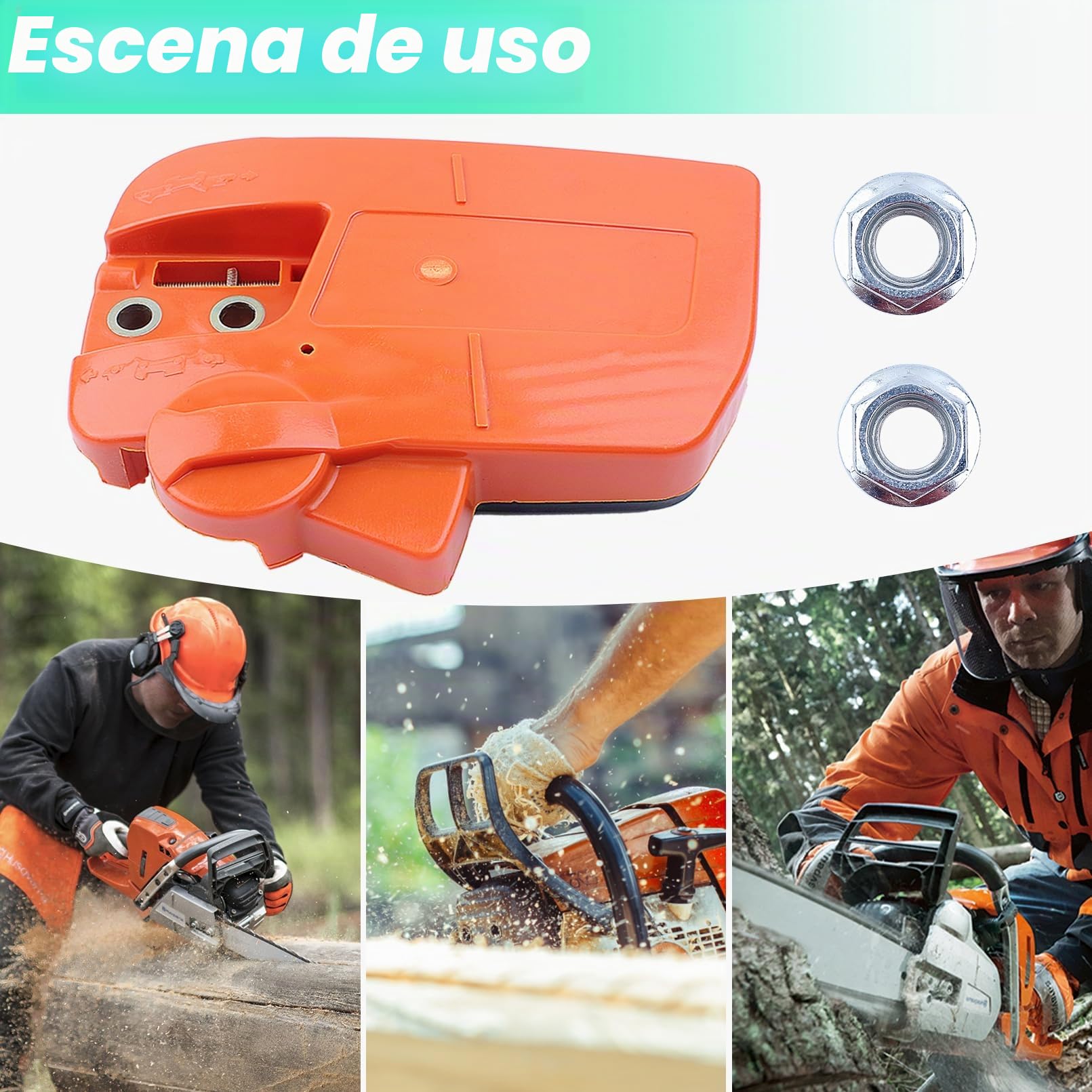 ADEFOL Tapa de embrague para motosierra Husqvarna 120 230 235 235E 236 240, cadena, freno, embrague, tapa lateral, accesorio 525628901