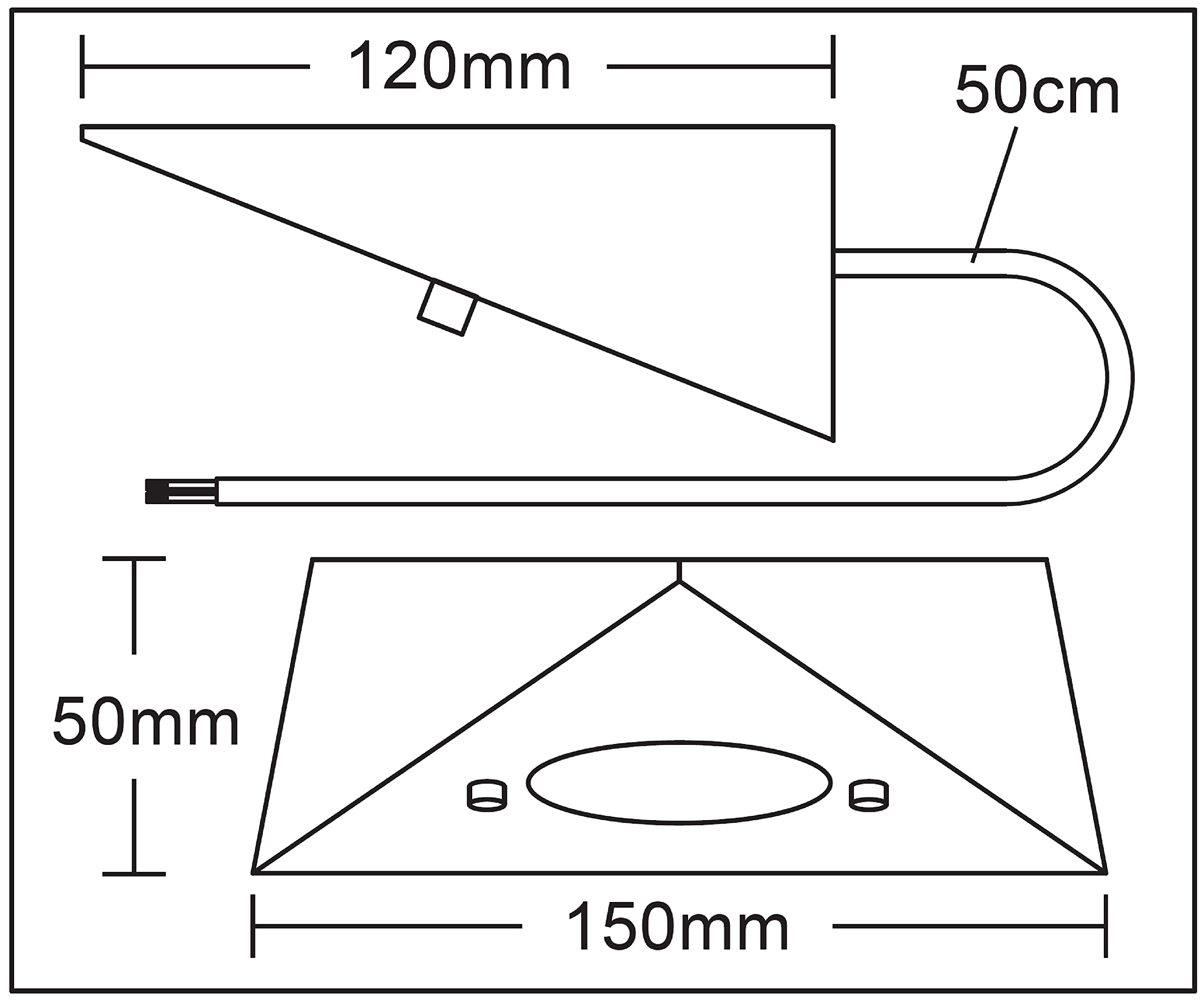 TRANGO 6740-45 Lot de 4 éclairage d'armoire de cuisine noir mat *COOK* encastrable - spot encastré avec module LED 4x 4,8 watts 3000K lumière triangulaire blanc chaud - 230V extensible