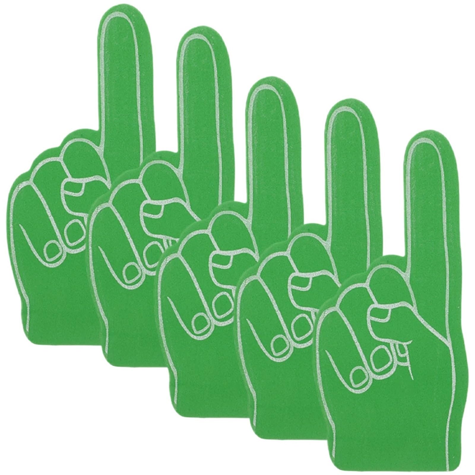 5 Pcs Foam Finger Cots Protectors For Basketball Sports Cheering Gloves Eva Prop for Parties Celebration