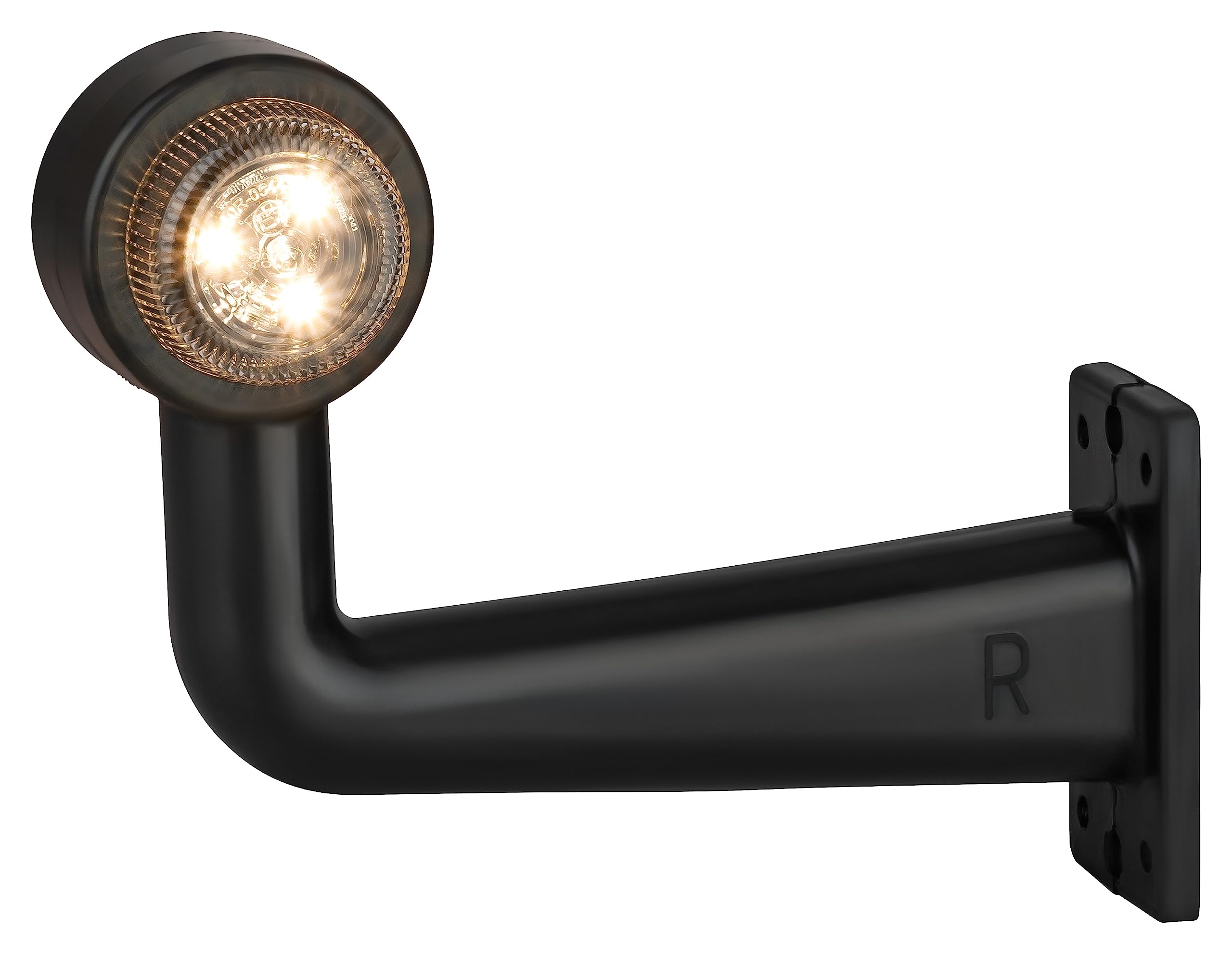 2 luci LED di posizione sinistra + destra, set rosso bianco 12-24 Volt E4, certificazione IP67, classe di protezione con supporto in gomma, luce laterale adatta per rimorchi, roulotte, furgoni, camion