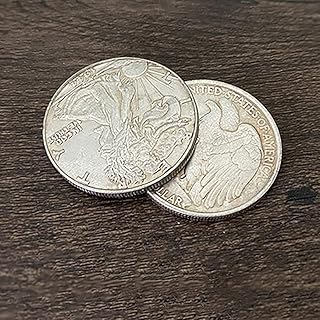 SUMAG Gravity Flipper Coin Magic Tricks Walking Liberty Half Dollar Magic Magician Close up Illusions Gimmick Props Mentalism
