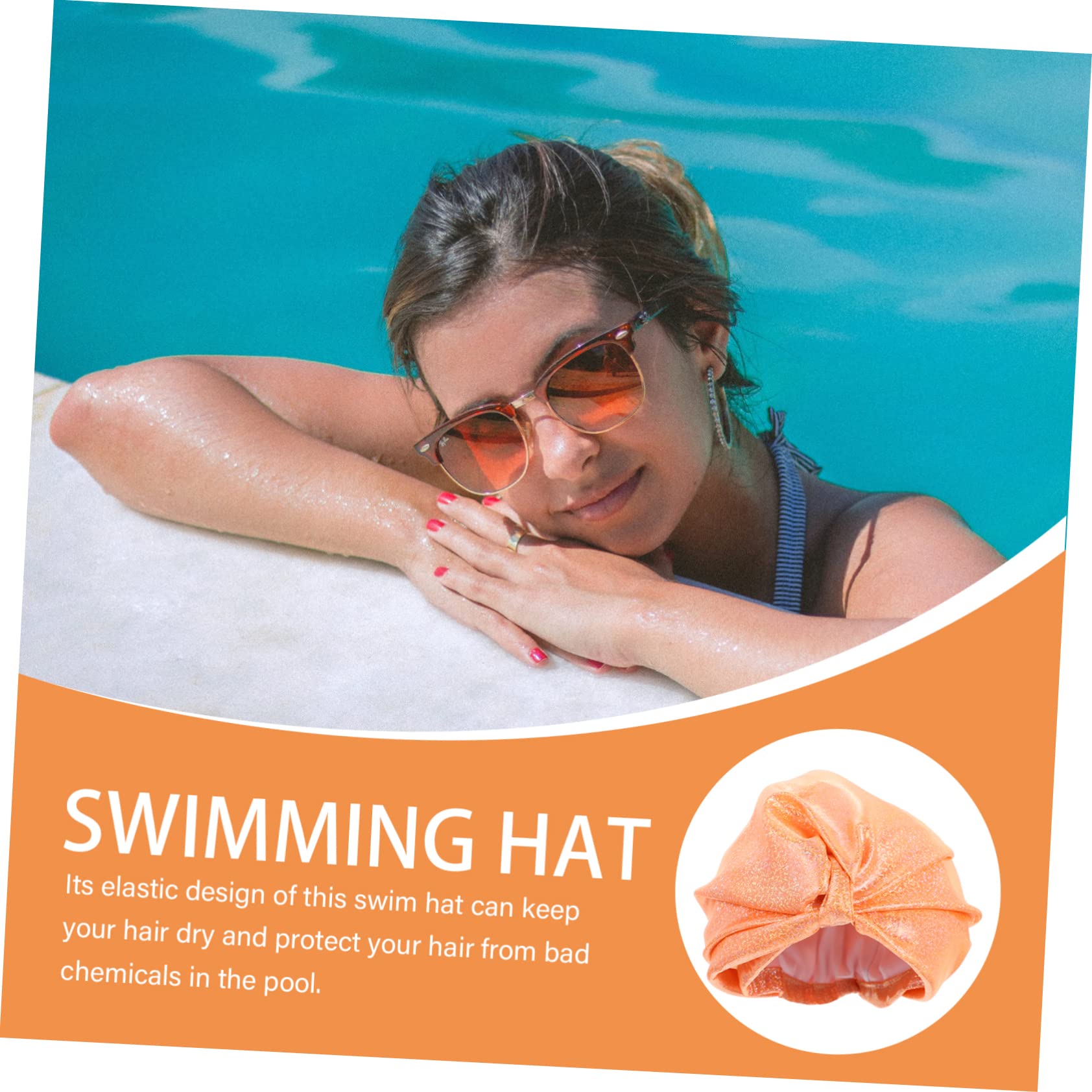FRCOLOR 5St Schwimmhaube große Badekappe Kopftuch für Frauen Swim Cap Women badehauben Badekappen für Damen für Damen wasserdichte Elastizität Haarkappe Badetuch Mann