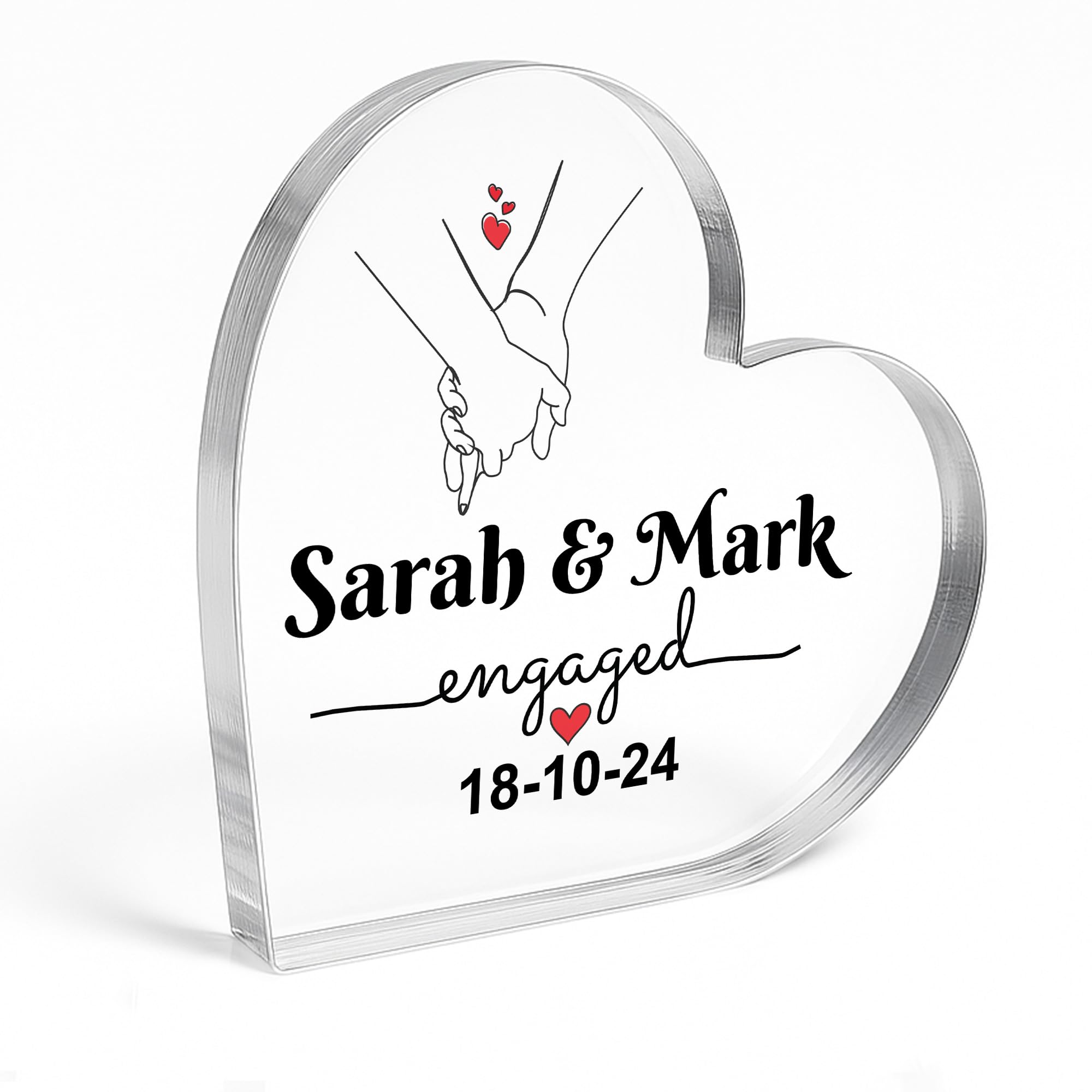 Red Ocean Personalised Engagement Gifts For Couples, Engaged Presents For Couples, Fiance Engagement Proposal Gifts, Personalised Congratulations Engagement Gifts For Friends Family