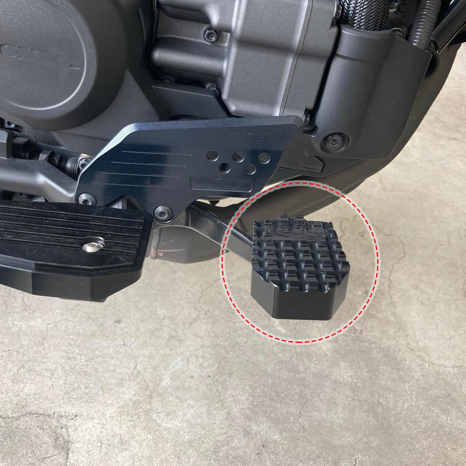Midimttop Foot Brake Pedal Lever Extension Enlarge Peg Extender Plate fit for Hon-da Rebel CMX1 100 CMX1100/DCT CMX1100A Accessories 2021 2022 2023 2024 (Black)