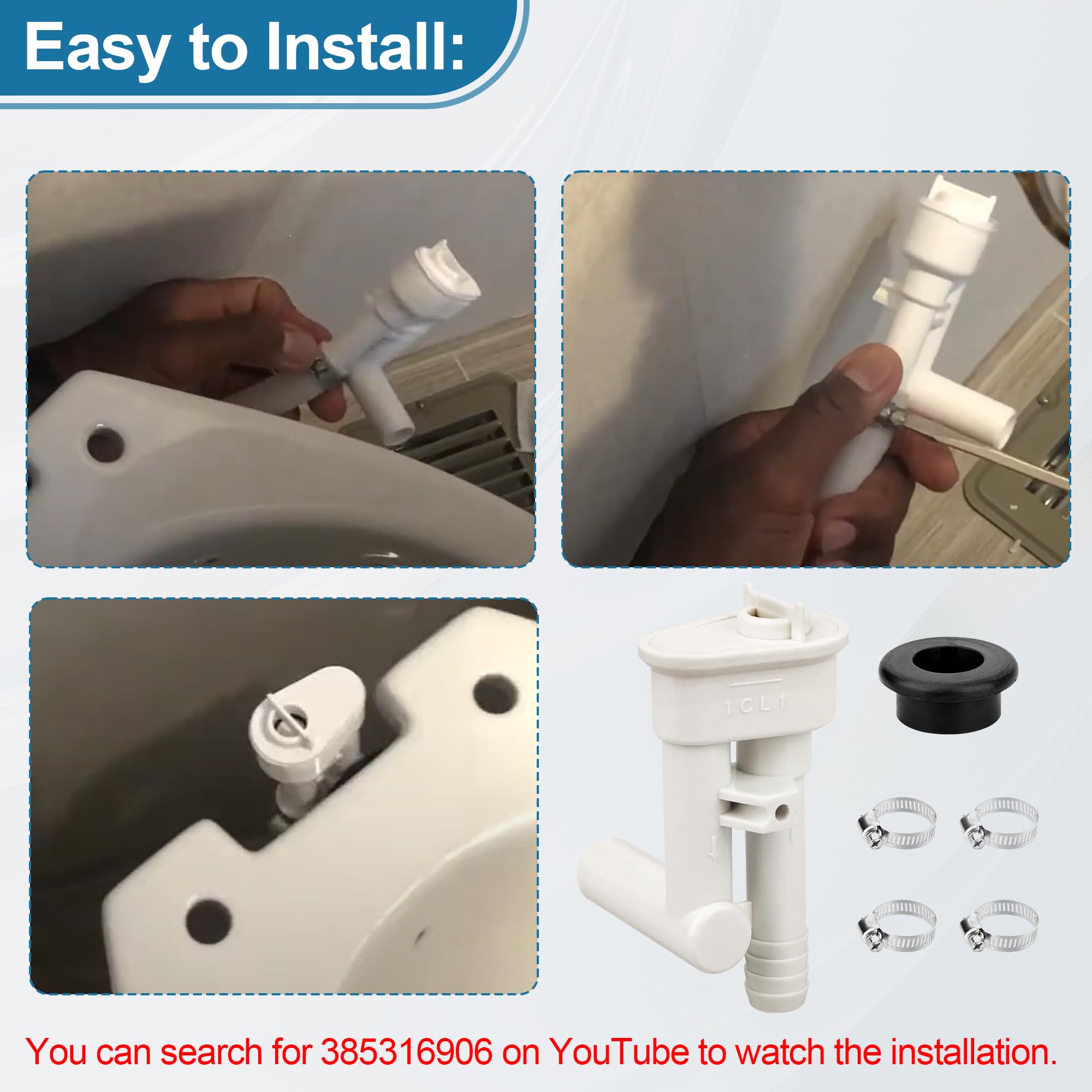 Amazon.com: Ophjerg 385316906 RV Toilet Vacuum Breaker Kit
