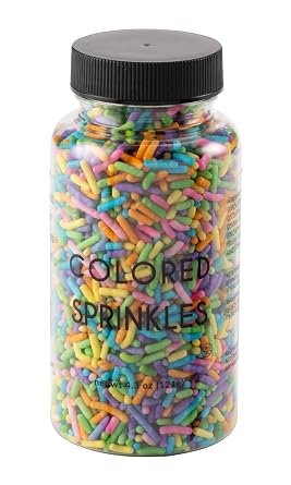 SPRING BLEND/COLORED SPRINKLES - Confectionery Accents, Egg Free, Nuts Free, Gluten Free, Kosher, Sprinkles Medley Mix, For Baking, Decorating, Cookies, Cupcakes, Cakes, Topping, Jimmies, Sugar Shapes, Easter Sprinkles, Candy Pearls - 4.3oz