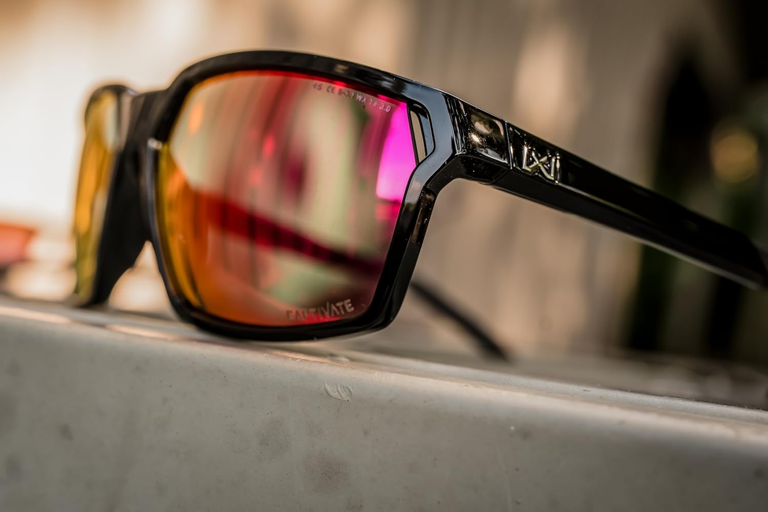 Wiley X WX Sierra Sunglasses Safety Glasses for Men Shatterproof UV Eye Protection for Combat and Shooting Captivate Red Mirror Lenses Gloss Black Frames - Image 6