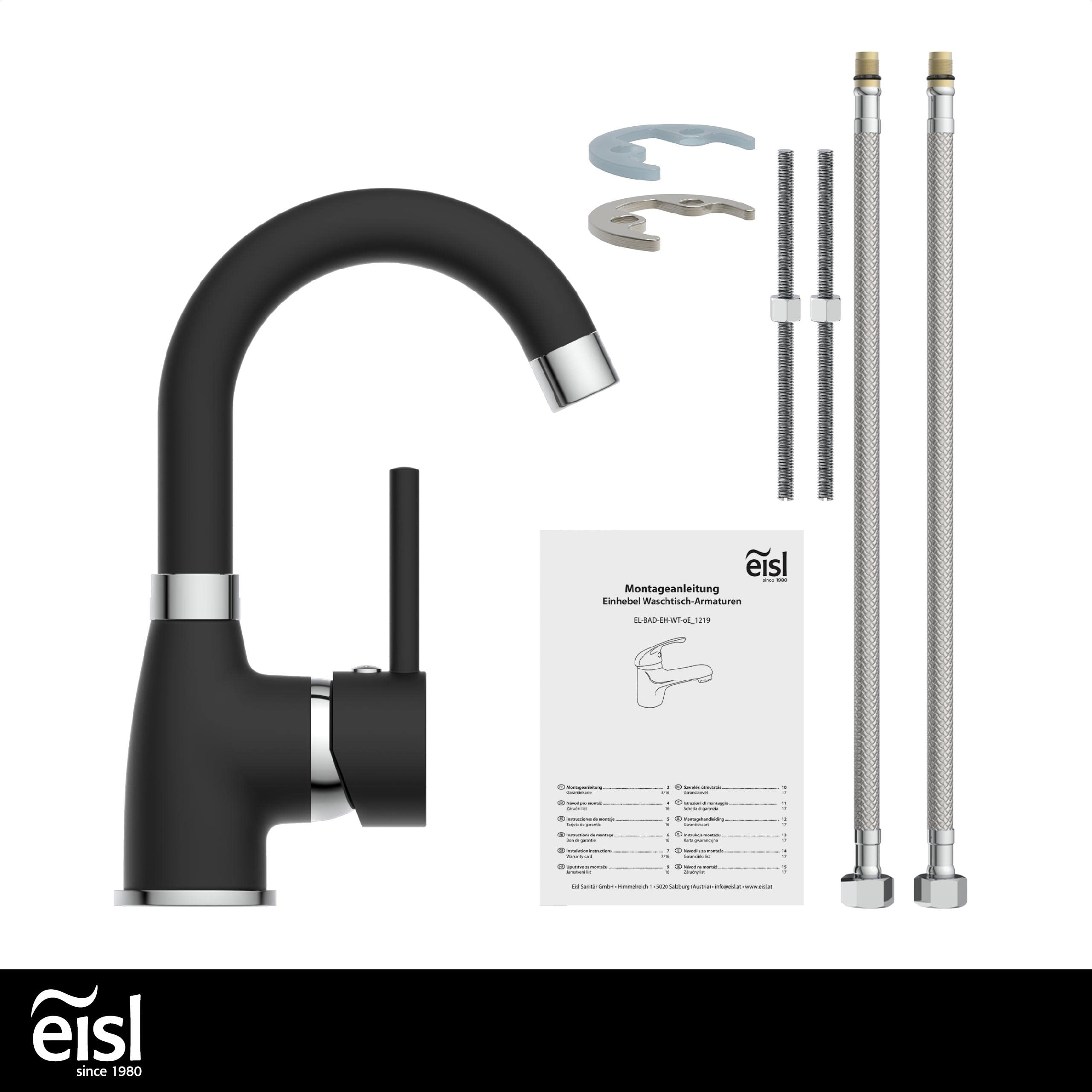 Rubinetto Bagno EISL Futura - Miscelatore Cromato/Bianco Con Bocca Alta