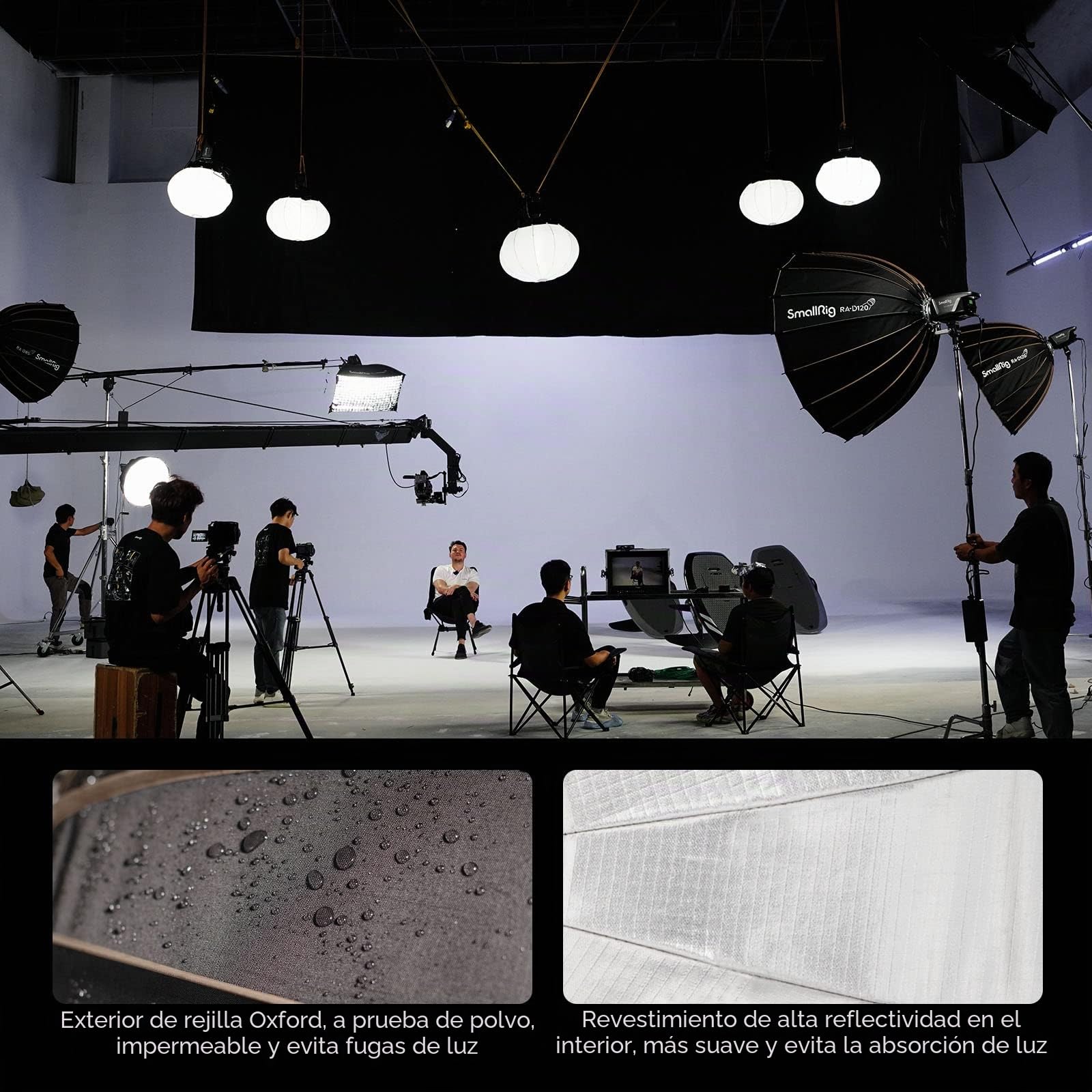 SMALLRIG Softbox Parabólico, Softbox de Liberación Rápida 47,2Pulgadas/120cm, Compatible con RC 120D/RC 120B/RC 220D/RC 220B/RC 350D/ RC 350B/RC 450D/RC 450B y Otras Luces de Montaje Bowens-4140