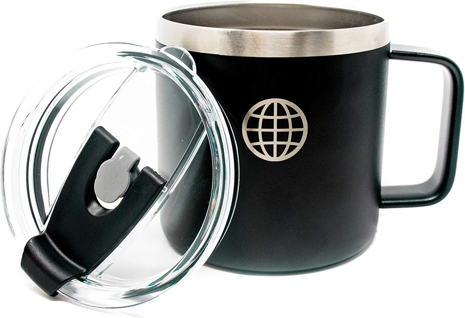 Rеvіеw Dіѕсоunt Cool Coffee Mug with Lid and Handle - JTSC Products 2 Pack 14 oz Double Wall Insulated Stainless Steel coffee mug - Cool gifts for Men and Women - Large coffee mug for Camping (Black Red)