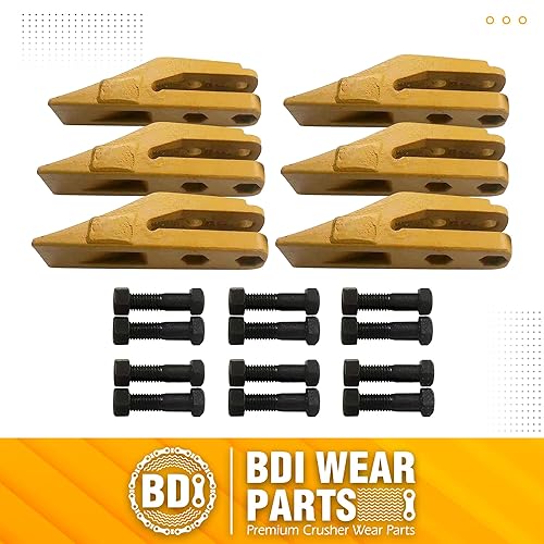 Miniatura 10 de BDI Wear Parts 6684447 Dientes de cucharón de zanja, perno de retroexcavadora estilo Bobcat en el diente Unitooth - Paquete de 5