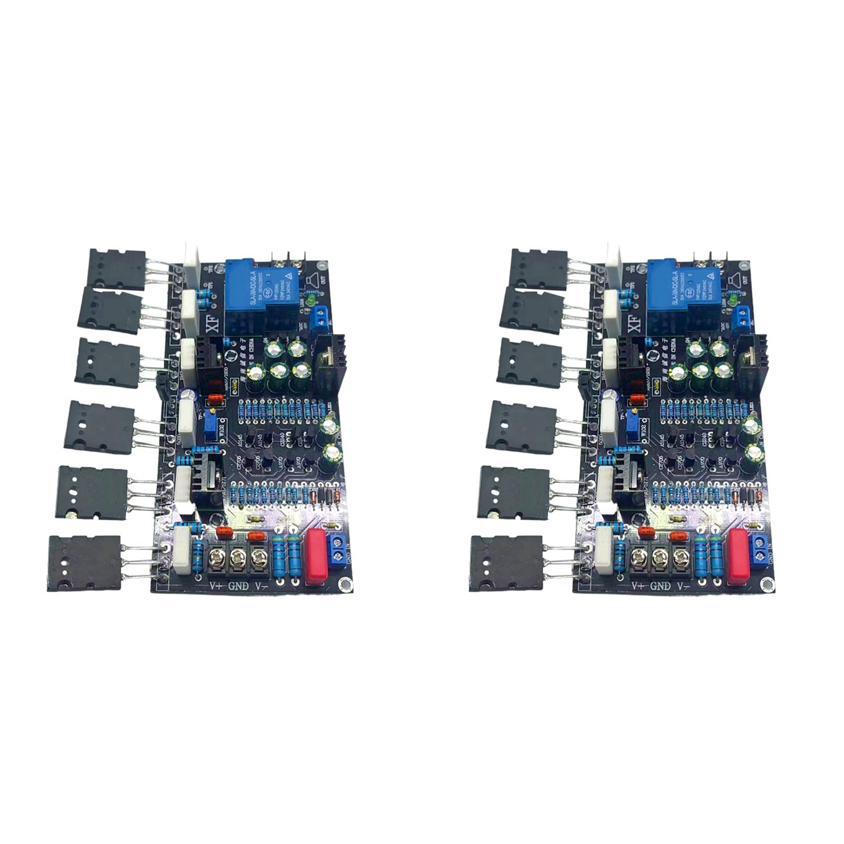 2X Placa Amplificadora de Potencia Mono 300W 1943+5200 Placa Amplificadora de Potencia de Etapa Trasera de Alta Potencia con Protección de Altavoz
