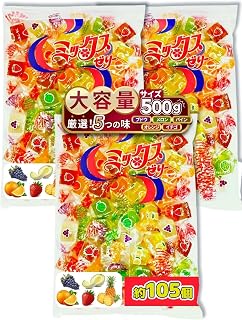金城制菓 混合寒天果冻 1.5千克 500克×3袋 约105个装 独立包装 一口尺寸 5种水果味 业务用 大容量 常温保存