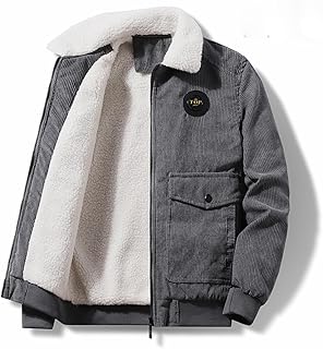 LiPski Automne Hiver Hommes Polaire Chaude Vestes Épaisses Chaudes Manteaux Hommes Mode Fourrure Col Corduroy Militaire Décontracté Veste Manteau Mâle