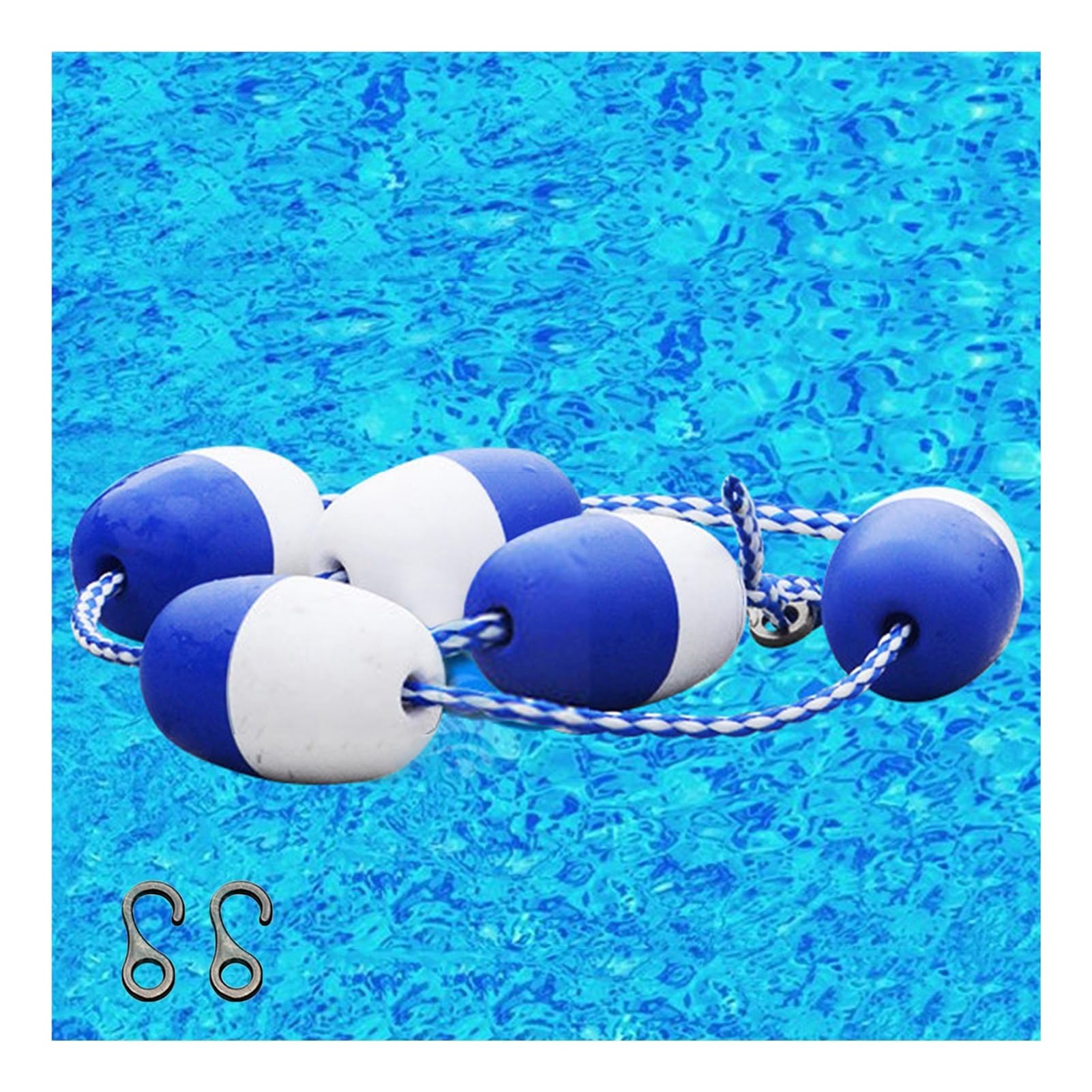 Corde de séparation de sécurité pour piscine creusée ajustable de 1 à 18 mètres avec flotteurs