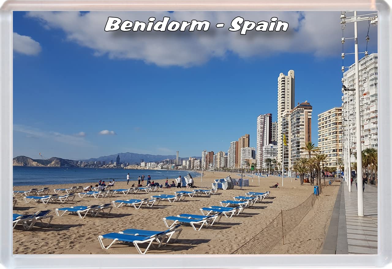 Baked Bean Store Multicolor Benidorm - Spain - 96 X 67Mm Jumbo Fridge Magnet/Magnets Bbsfhm310
