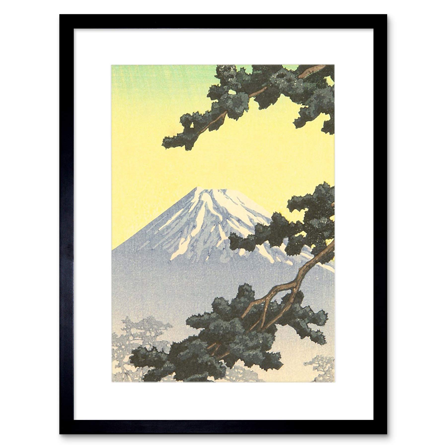 Wee Blue Coo Nature Landscape Fuji Japan Volcano Kawase Hasui Framed Wall Art Print