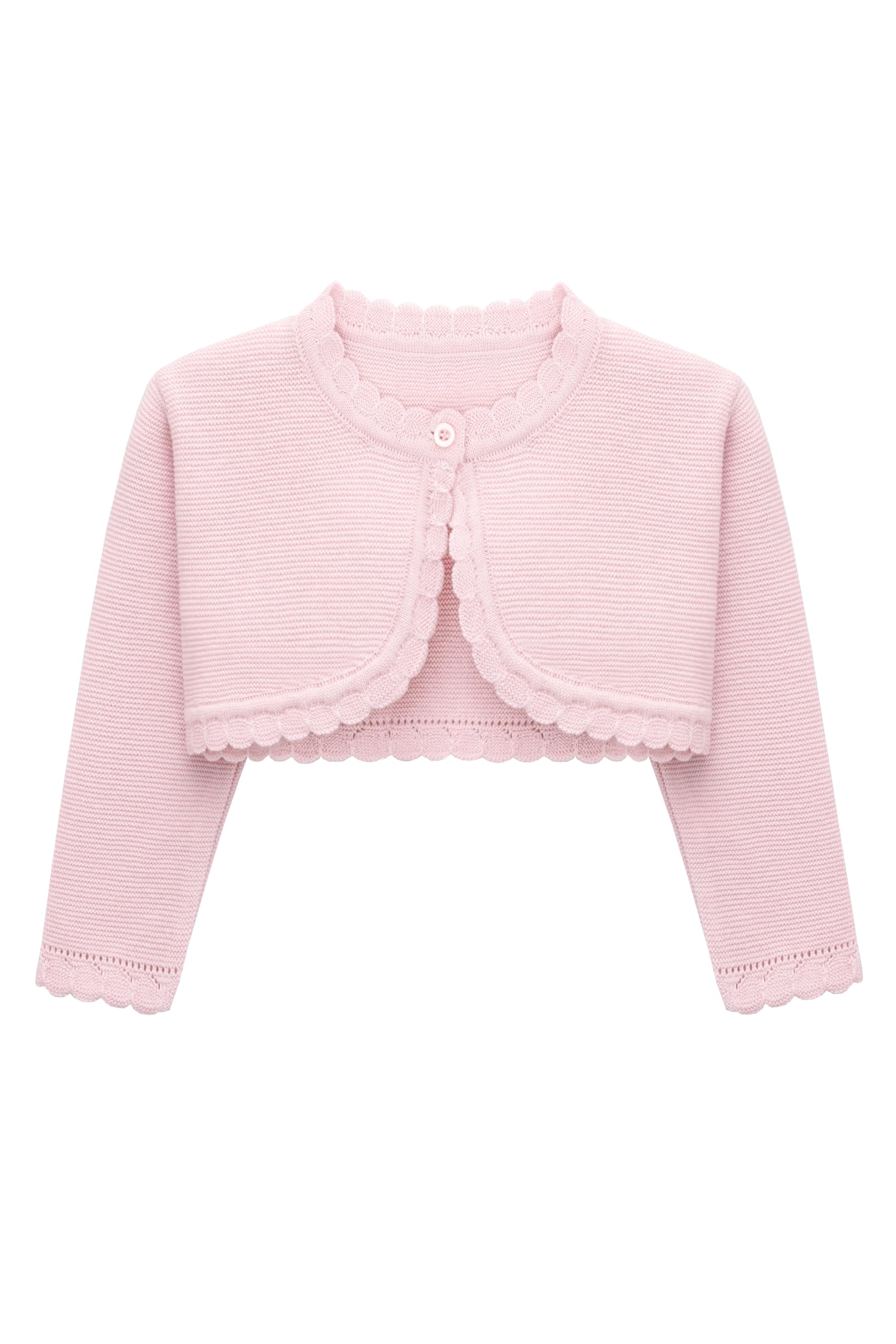 Lilax Girls' Long Sleeve Cardigan Knit Button Closure Bolero Shrug (Pink, 2-3T)