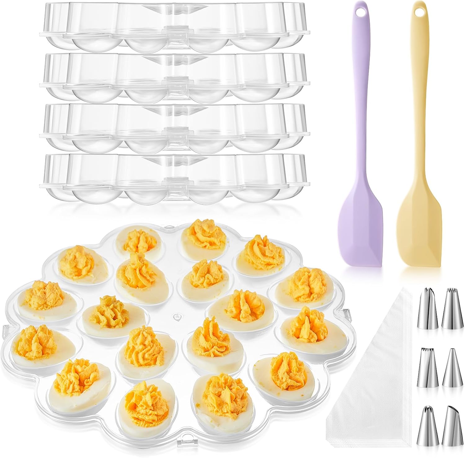 Maxcheck 7 Pcs Easter Deviled Egg Making Kit 4 Pcs 72