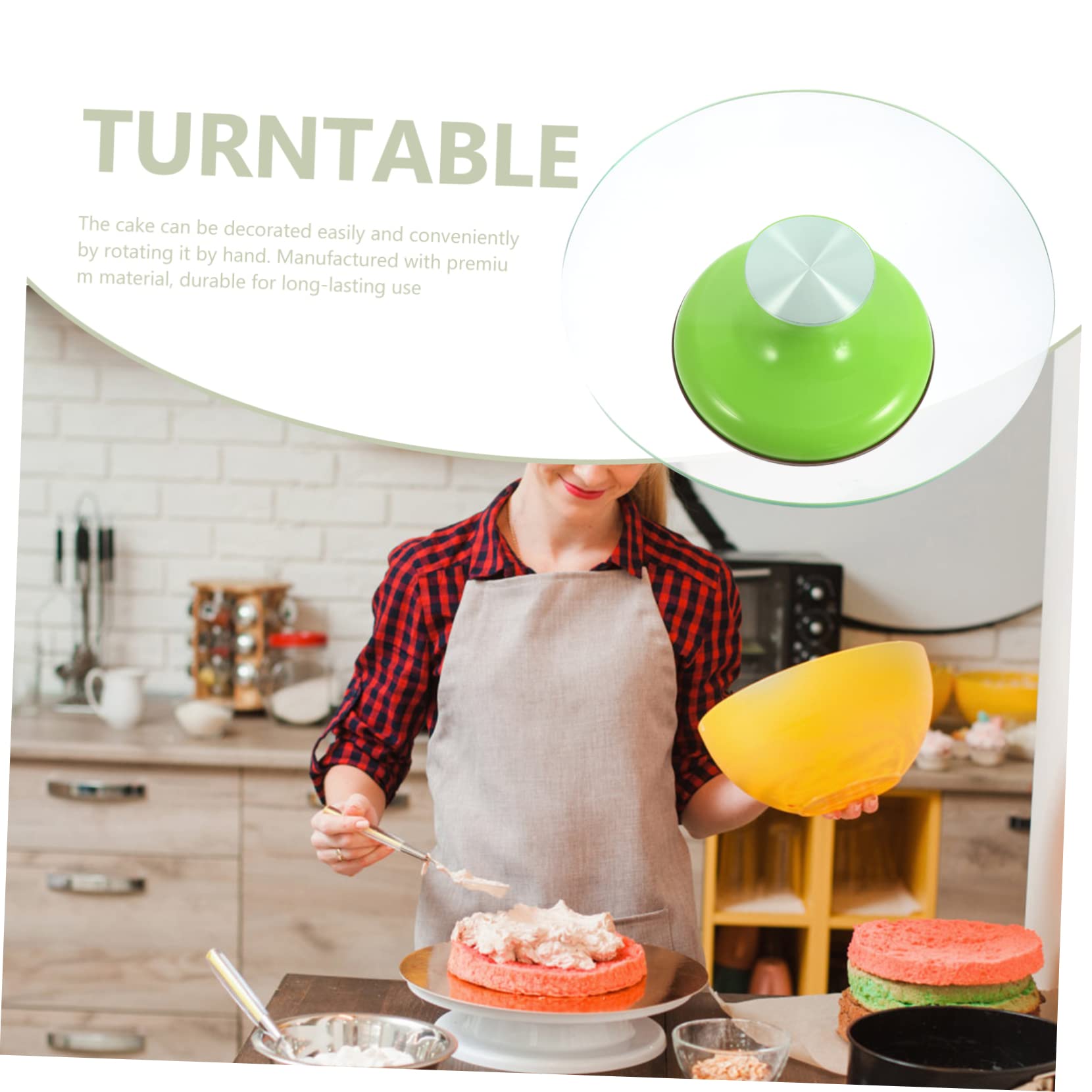Plataforma Giratoria para Decoración de Tartas de Vidrio Templado 12