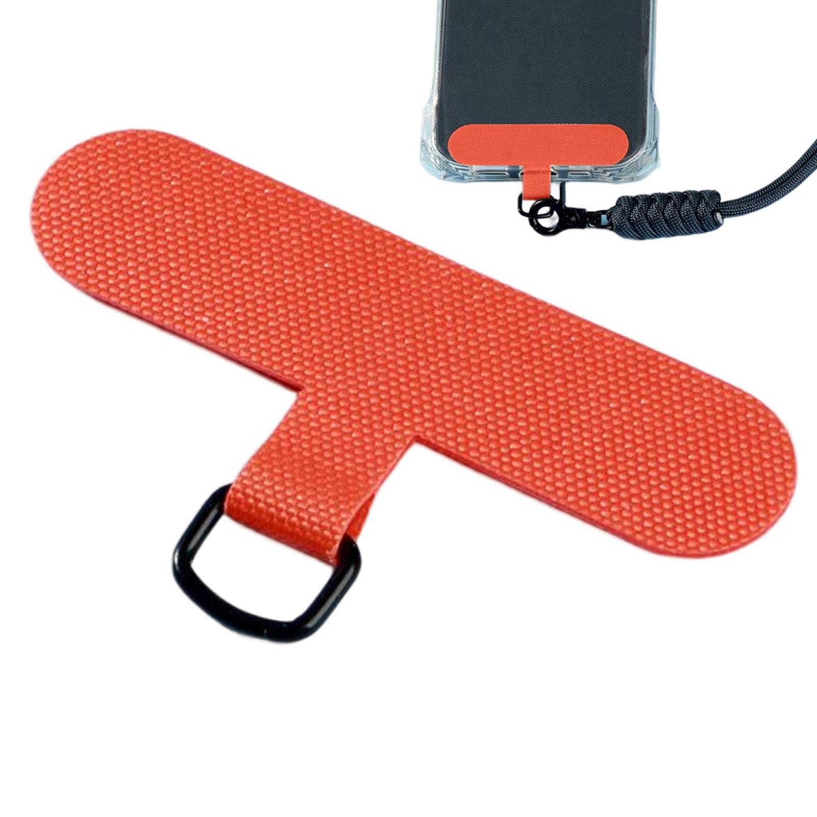 Fulenyi Orange Phone Lanyard Patch, Removable Security Tab Patch With Tether Strap, Anti-Lost, Tether Patch, Tear-Resistant Lanyard Strap For Most Mobile Phones