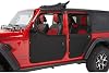 Bestop 5175035 Black Diamond 2-Piece Fabric Front Doors for 2018-Current Jeep Wrangler JL