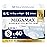 NorthShore MegaMax Adult Overnight Diapers, 12-Hour Tab-Style, Small, 40 Count Case, White, 24-34 inches, Unisex Incontinence Underwear