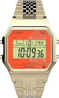 T80 34mm TW2V19500YB Quartz Watch, Gold-Tone/Orange Bracelet